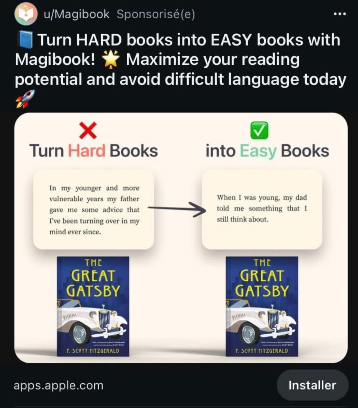 screenshot - uMagibook Sponsorise Turn Hard books into Easy books with Magibook! Maximize your reading potential and avoid difficult language today Turn Hard Books into Easy Books In my younger and more vulnerable years my father gave me some advice that 